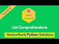HackerRank List Comprehensions problem solution in Python Python solutions Programmingoneonone