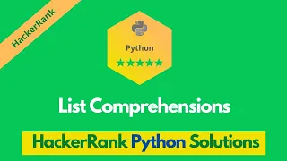 HackerRank List Comprehensions problem solution in Python Python solutions Programmingoneonone