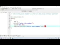 Check the given number is even or odd using ternary operator