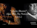 Akon - Ghetto Remix feat 2Pac The Notorious B.I.G.  (Lyrics Video)