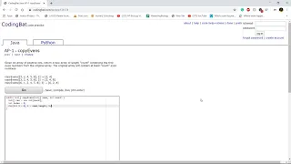 AP-1 copyEvens Java Tutorial Codingbat com