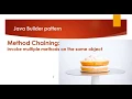 Design Pattern Builder Pattern Method Chaining