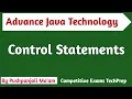 Lec - 1 7 Control Statements in Advance Java Technology in Hindi Decision Loop Jump Statement BCA