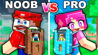 Noob vs Pro BACKPACK Build Battle!