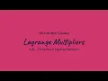 Lagrange Multipliers - Multivariable Calculus 14 8a
