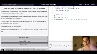 Freecodecamp Intermediate Algorithm Sorted Union