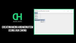 Creating JMenu and JMenuItem using Java Swing