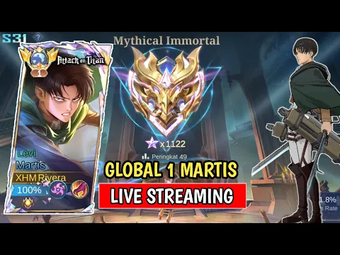 Download MP3 LIVE GLOBAL 1 MARTIS PUSH IMMORTAL 2000 STAR - Mobile Legends