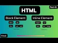 HTML Block and Inline Elements tutorial in Hindi arvindprogramming