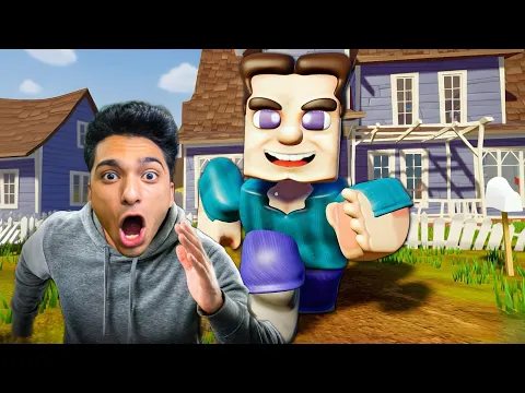 Video Thumbnail: تحدي الهروب من الجار النفسيه ولكن الجار ستيف من ماين كرافت (مودات عشوائيه )😂🤪 | Hello Neighbor