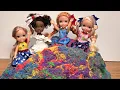 4th of July celebration Elsa Anna toddlers - Barbie dolls