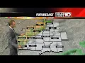 Sunday Night Rain ending mostly cloudy Low 67