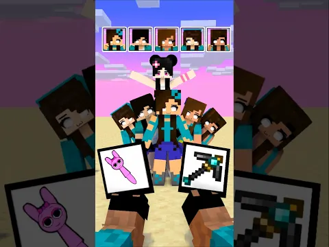 Help Herobrine Girls to Choose and Break a Bedrock #queennevercry #shorts #helpherobrine #newupload
