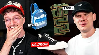 Die TEUERSTEN aber hässlichsten Klamotten bewerten mit Justin!