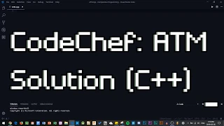 ATM CodeChef Questions Large