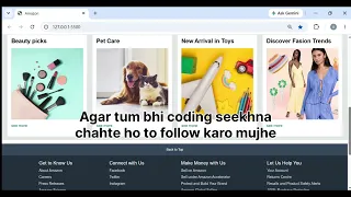 Amazon Clone using HTML CSS Frontend Web Development Project