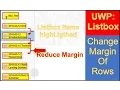 UWP Listbox change the distance between rows