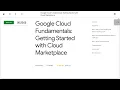 Google Cloud Fundamentals Getting Started with Cloud Marketplace
