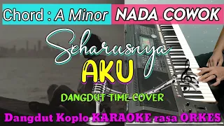 Download SEHARUSNYA AKU - Maulana Wijaya Dangdut Koplo KARAOKE rasa ORKES || NADA COWOK MP3