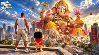 Shinchan & Franklin See GIANT GANESH in GTA 5! ๐ฑ๐ | GTA 5 Tamil Mods