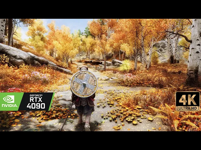 [4K60] Skyrim Ultra Modded RTX 4090 | Next Gen looking gameplay | Reshade RTGI - 1400+ MODS