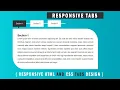 How to Create Responsive Tabs Using HTML CSS How to Make Tabs Design Only HTML and CSS