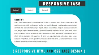 How to Create Responsive Tabs Using HTML CSS How to Make Tabs Design Only HTML and CSS