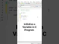 Initialize a variable in C Program