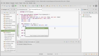 Unsorted Linked List Priority Queue using Scala