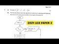Flow Chart to Pseudo Code Calculus Integration 2024 Paper 2 GCE Mathematics