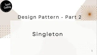 Singleton Design Pattern C Interview Questions Tamil