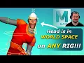 How to Make the HEAD Follow the WORLD SPACE on ANY Rigged Character in MAYA