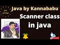 Scanner class in java
