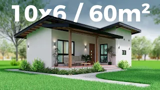 Casa 10x6 de 60m² | Diseño Compacto con 1 Habitación y Todo lo que Necesitas