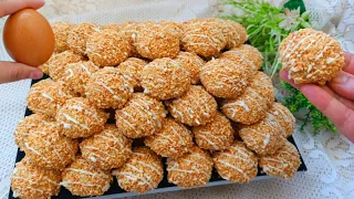 حلوة ساهلة ماهلة ببيضة واحدة فقط هشيشة كذوب فلفم بمكونات اقتصادية بكمية وفيرة سهلة سريعة حلوة العيد 