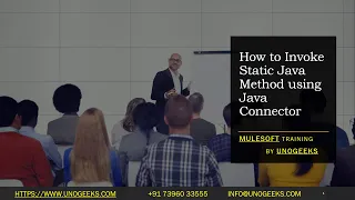 MuleSoft Training MuleSoft Java Connector Invoke Static Example MuleSoft Tutorial For Beginners