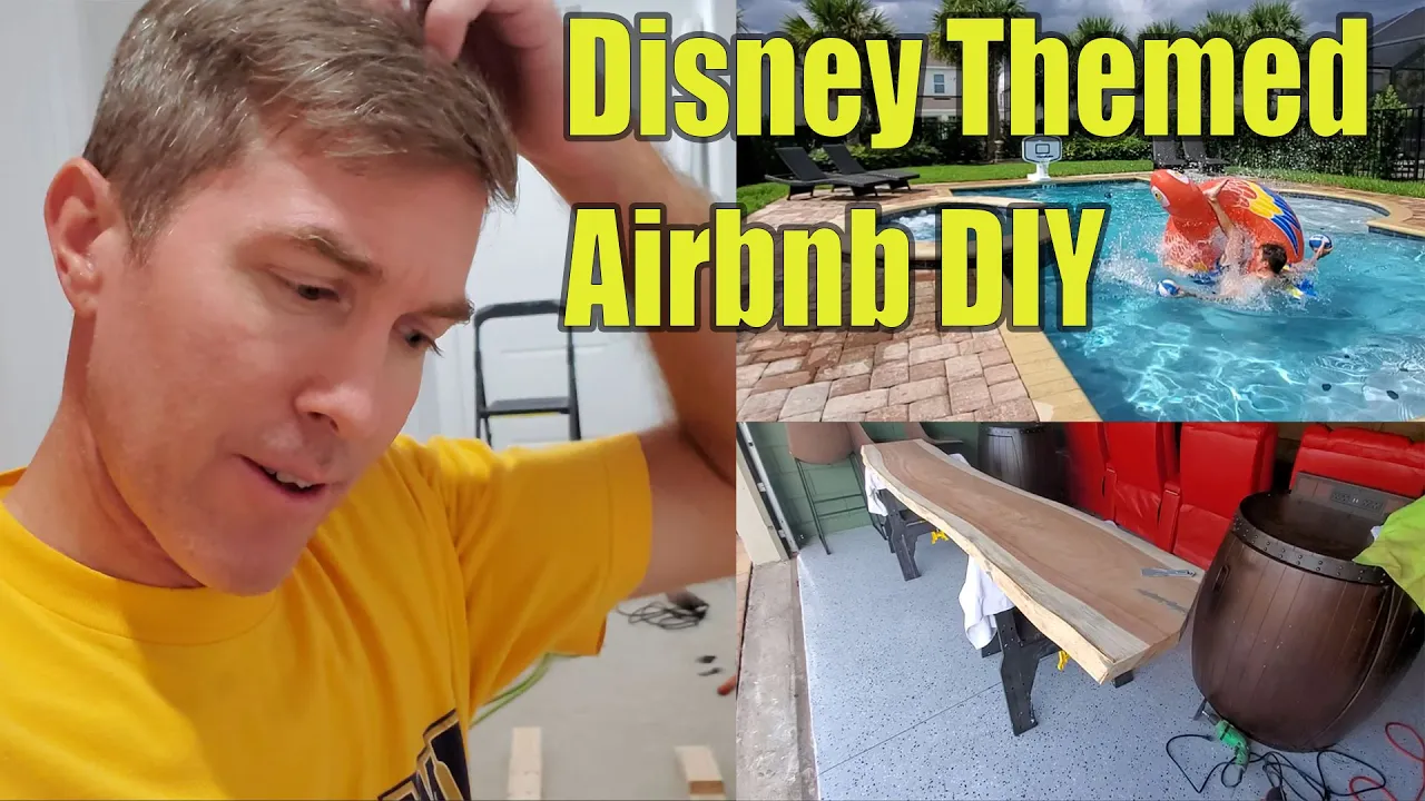 Disney Themed Airbnb DIY - How did it turn out?? - Dale's 1st EVER Epoxy Wood Bar Top & Bonuses