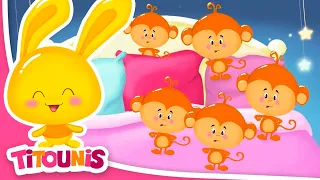 🐒 ¿Quieres aprender a contar con Titounis? ¡Canta la canción de los 5 monitos! 🐒 Videos para Niños