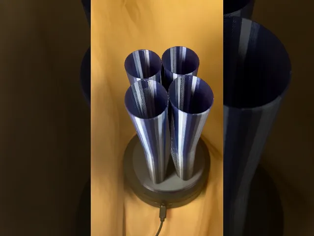 Geometric Quad-Chamber Tapered Vase video thumbnail