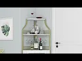 Industrial Corner Wine Cabinet - Stylish Storage for Your Home Bar
