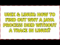Unix Linux How to find out why a Java process died without a trace in Linux