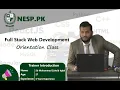 Full Stack Web Development Orientation Class NESP NESP PK