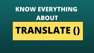 TRANSLATE function in SQL Update column data with TRANSLATE function Krish The Dev