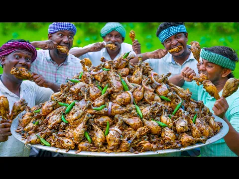 CHICKEN LEG PIECE Pepper Fry | Village Style Chicken Recipe Cooking & Eating | Simple Chicken Recipe