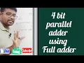 4 bit parallel adder using full adder