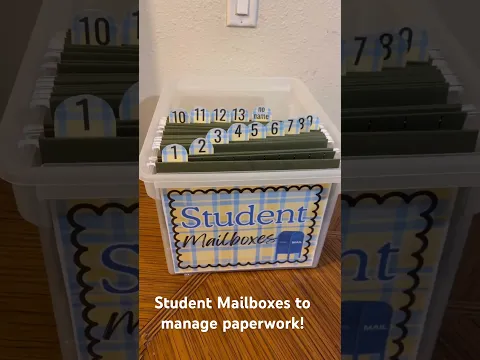 Student Mailboxes to manage paperwork! #teacher #teacherresources #thirdgradeteacher #classroom