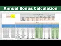 Annual Bonus Calculation Annual Bonus Sheet correct Calculation