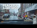Driving in the Rain to Cleveland Luxury Shopping District Relaxing Ambience 4K 60fps ASMR Lofi