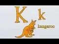 Download Lagu Learn alphabetically and draw the letter K | kangaroo
