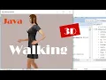 Java 3D How to Make a Walking obj Model - 2 with Source Code